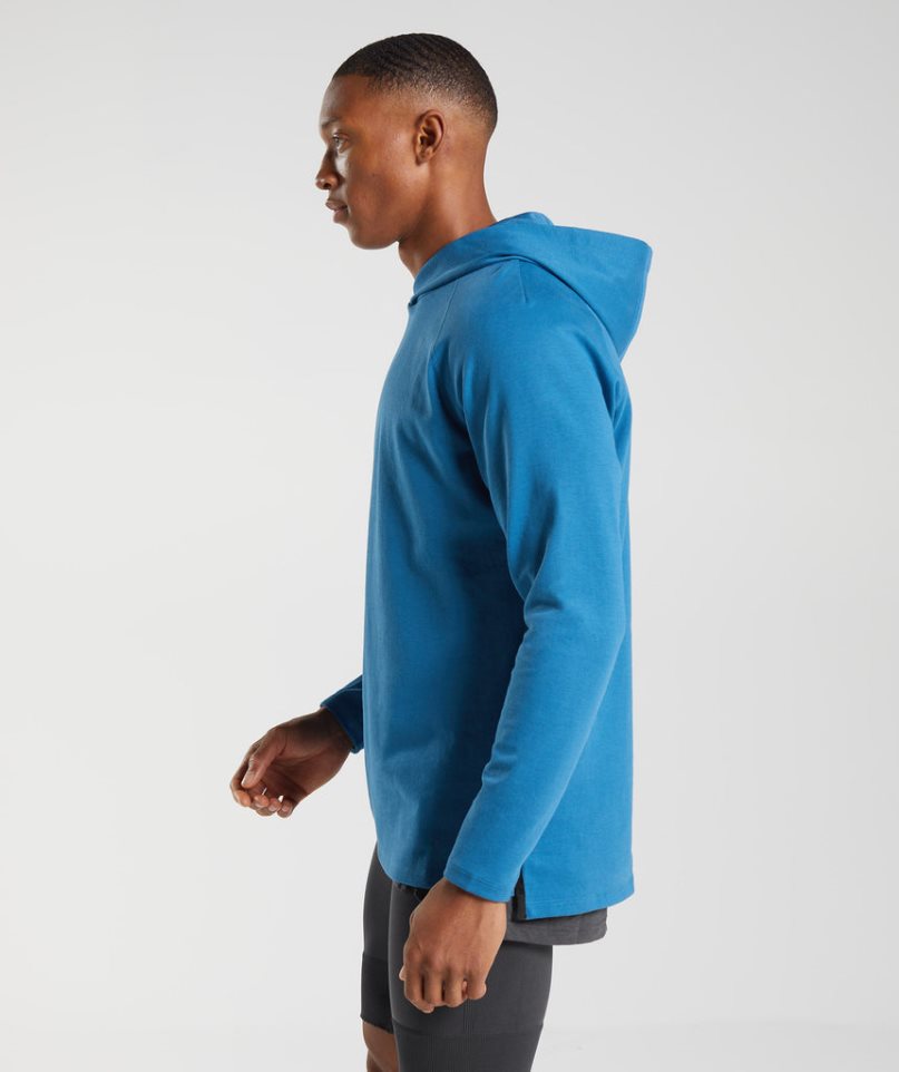 Men's Gymshark Studio Hoodie Blue | CA 01N537